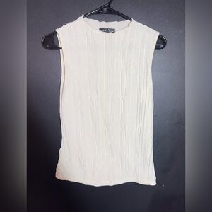 cream muscle dress shirt